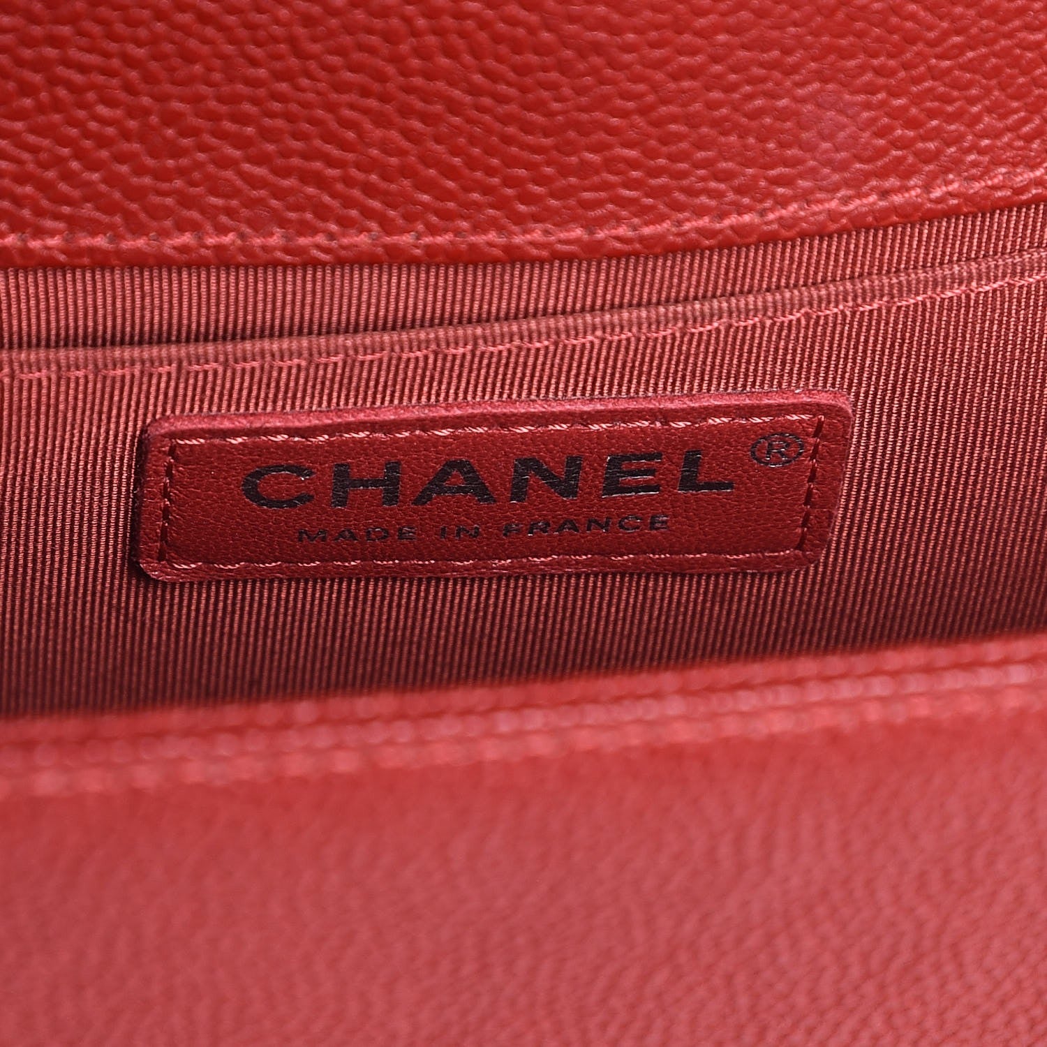 Chanel Caviar Quilted Medium Boy Flap Red 6 of 7