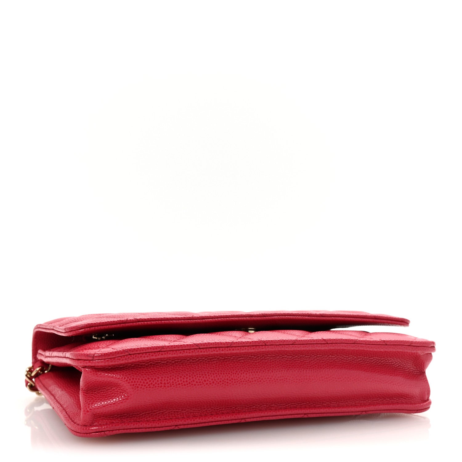 Chanel Caviar Quilted Wallet on Chain WOC Dark Pink 4 of 12