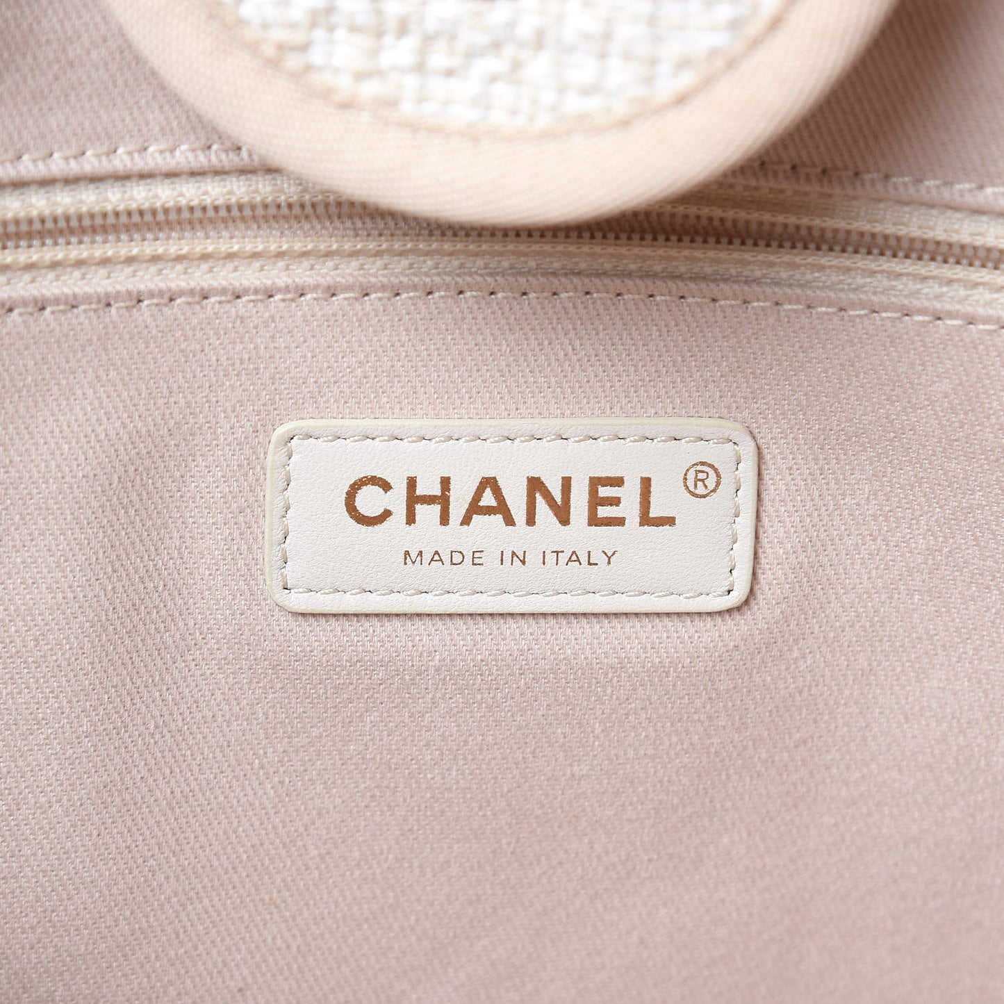 Canvas Large Deauville Tote Light Beige