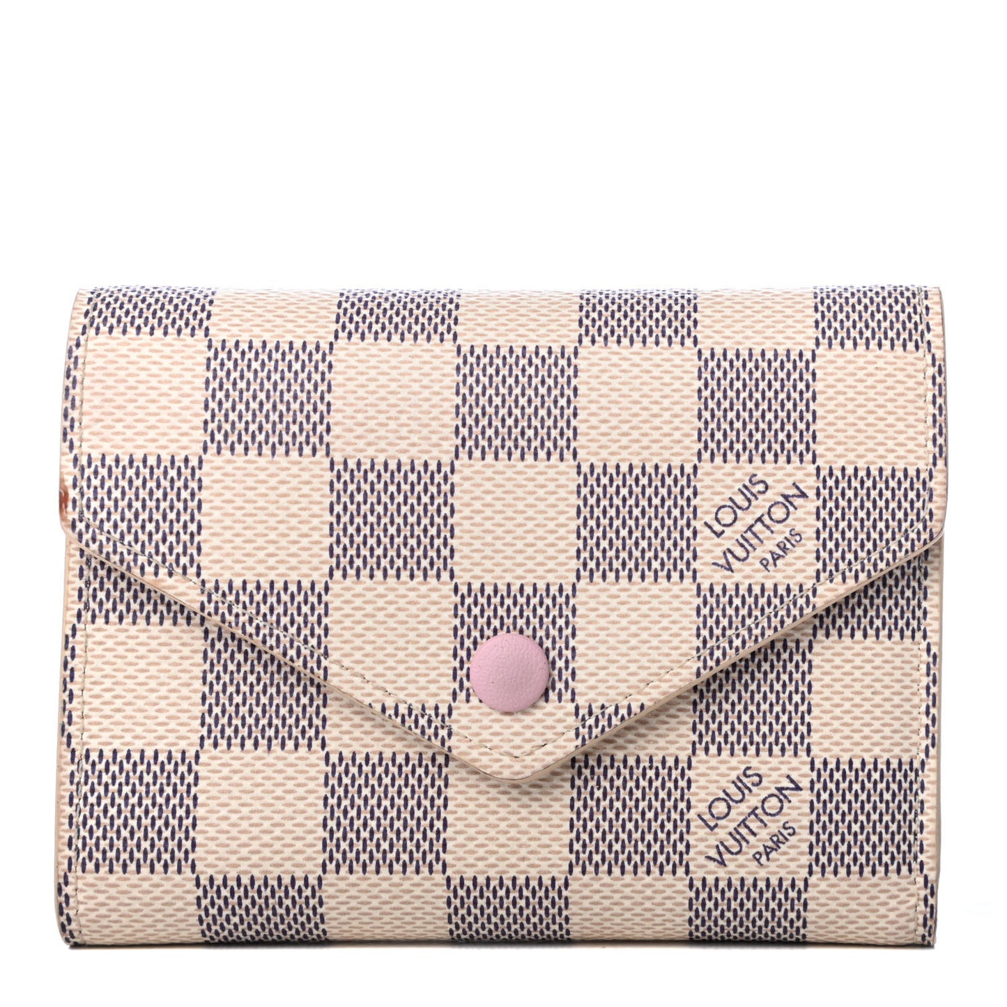 Damier Azur Victorine Wallet Rose Ballerine