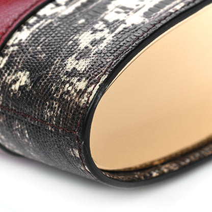 Chloe Calfskin Lizard Embossed Small Aby Lock Sepia Brown 9 of 14