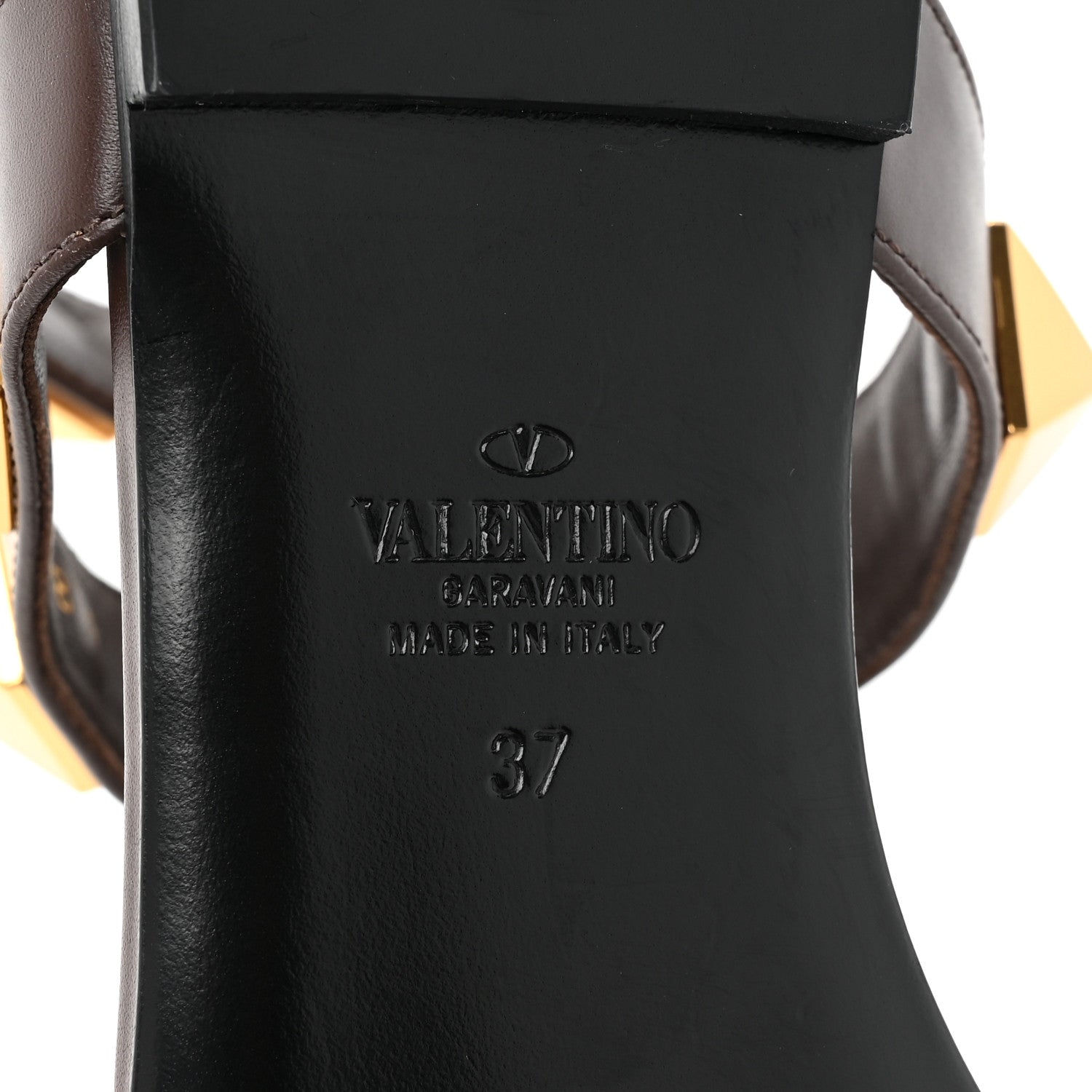 Valentino Garavani Calfskin Roman Stud Ankle Strap Flat Sandals 37 Fondant 6 of 9