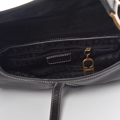 Christian Dior Calfskin Double Saddle Bag Black 5 of 7