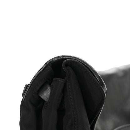 Prada Tessuto Nylon Nappa Foldover Pushlock Satchel Black 10 of 12