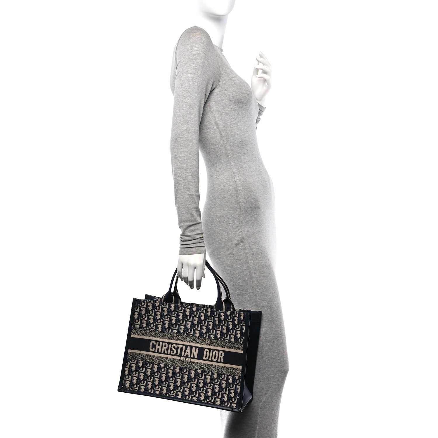 Christian Dior Oblique Calfskin Medium Book Tote With Strap Blue Multicolor 2 of 11