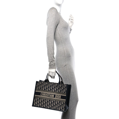 Christian Dior Oblique Calfskin Medium Book Tote With Strap Blue Multicolor 2 of 11