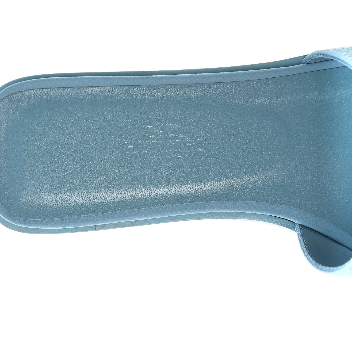 Hermes Epsom Oran Sandals 36.5 Bleu Littoral 6 of 7