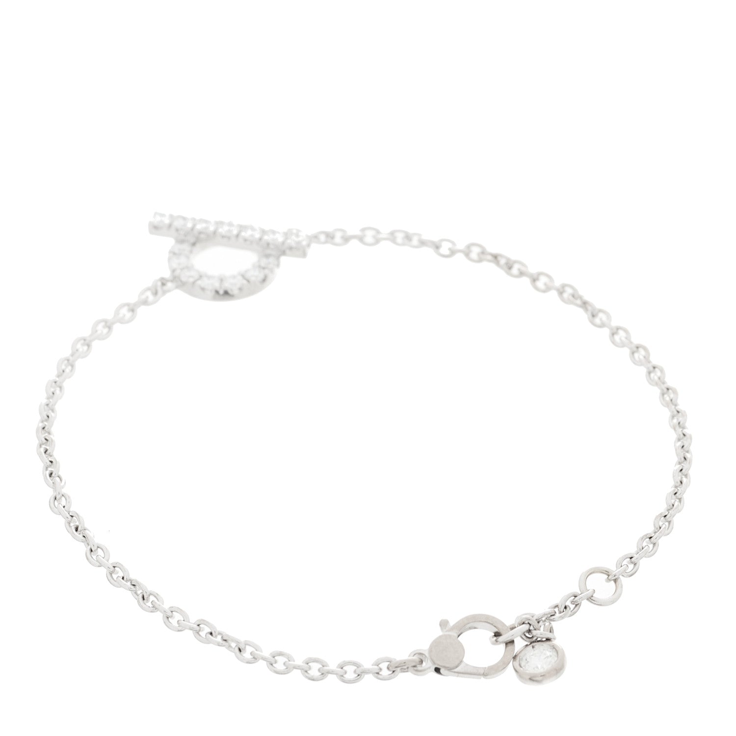Hermes 18K White Gold Diamond Finesse Bracelet ST 2 of 4