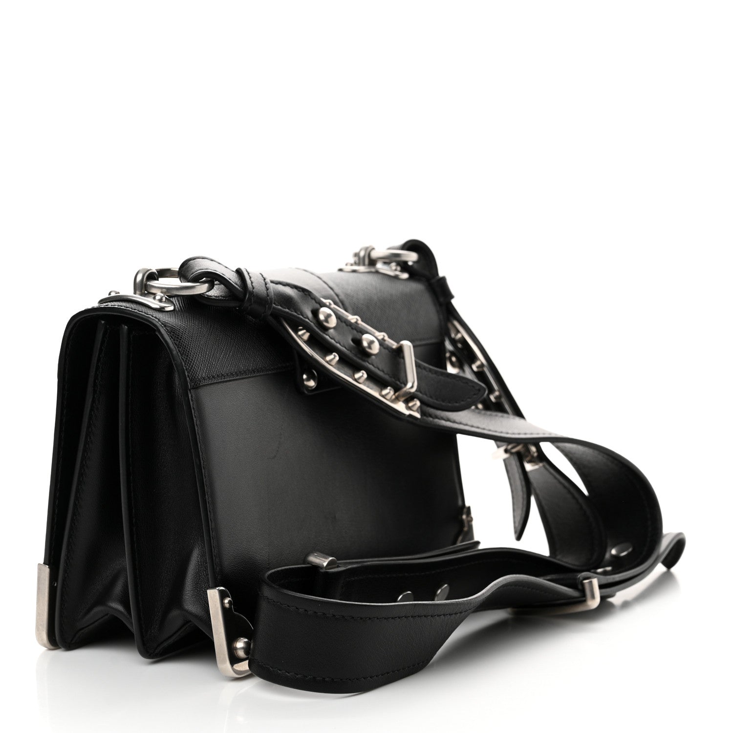 Prada City Calf Saffiano Cahier Bag Black 3 of 10