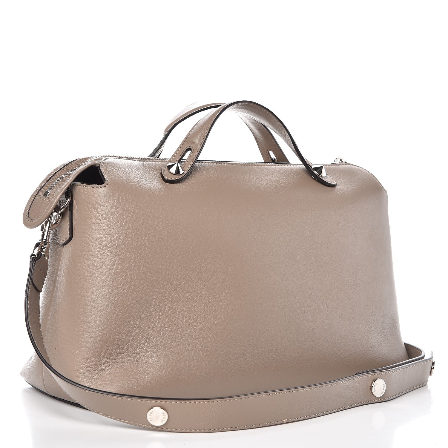 Fendi Vitello Dolce Large By The Way Boston Bag Tortora 3 of 8