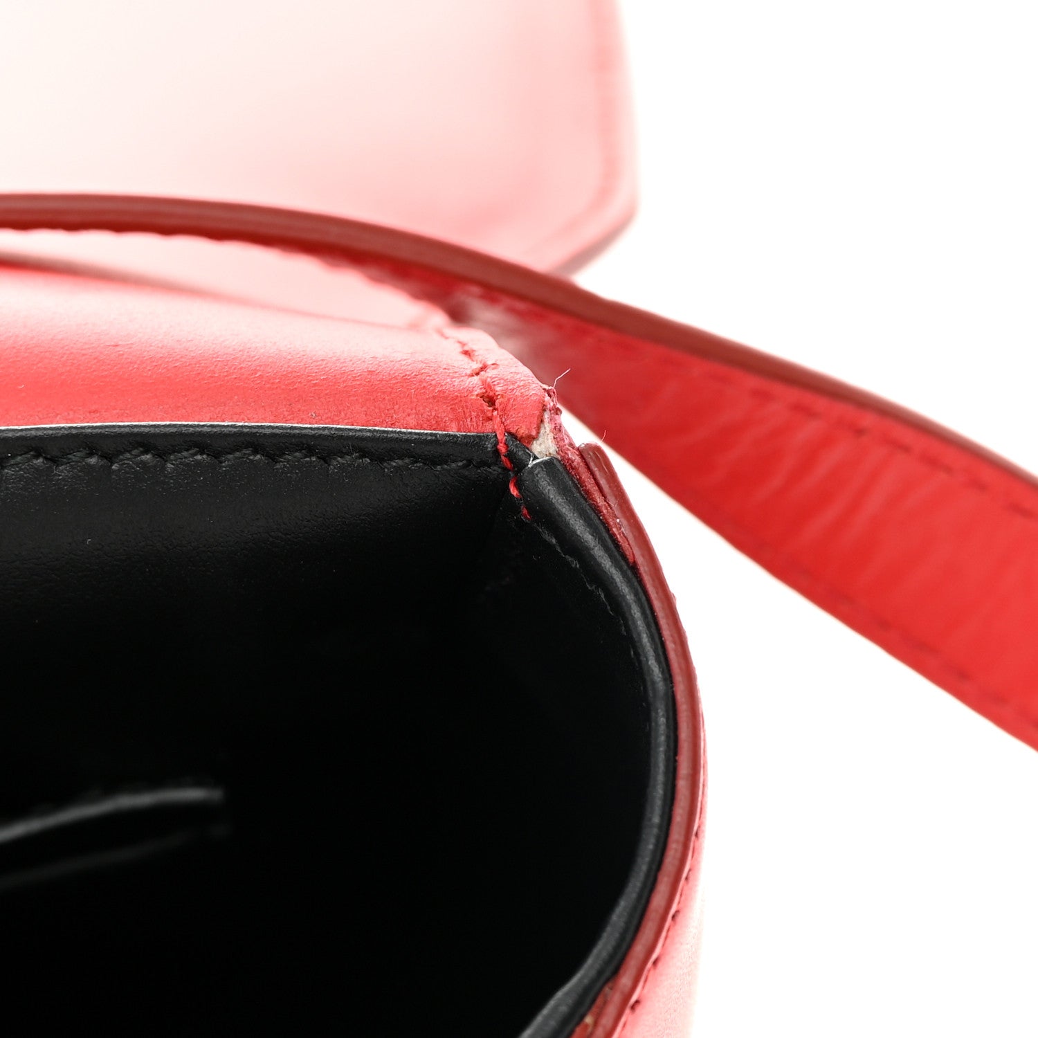 Salvatore Ferragamo Calfskin Large Vela Flap Bag Flame Red 11 of 12