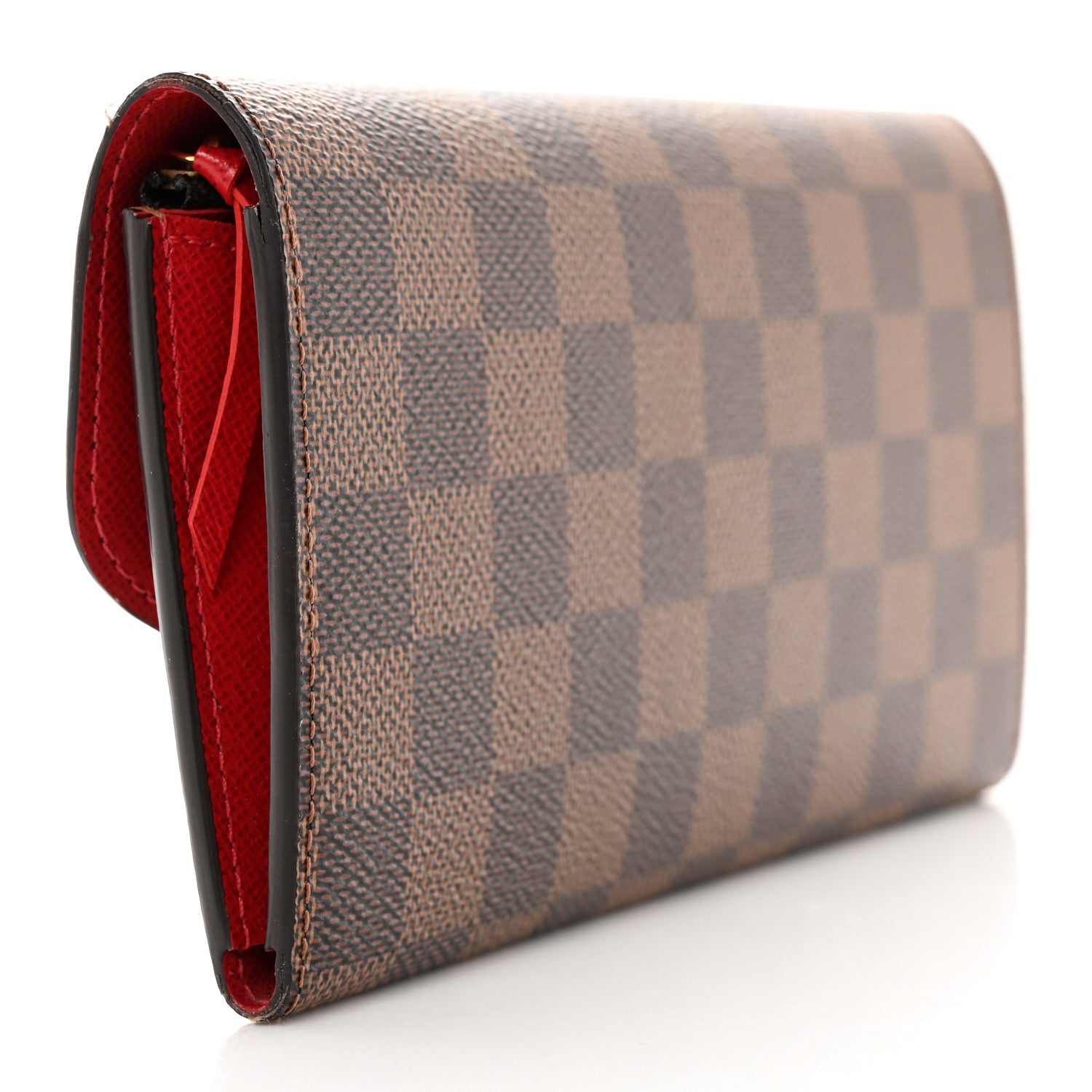Louis Vuitton Damier Ebene Emilie Wallet Red 3 of 7