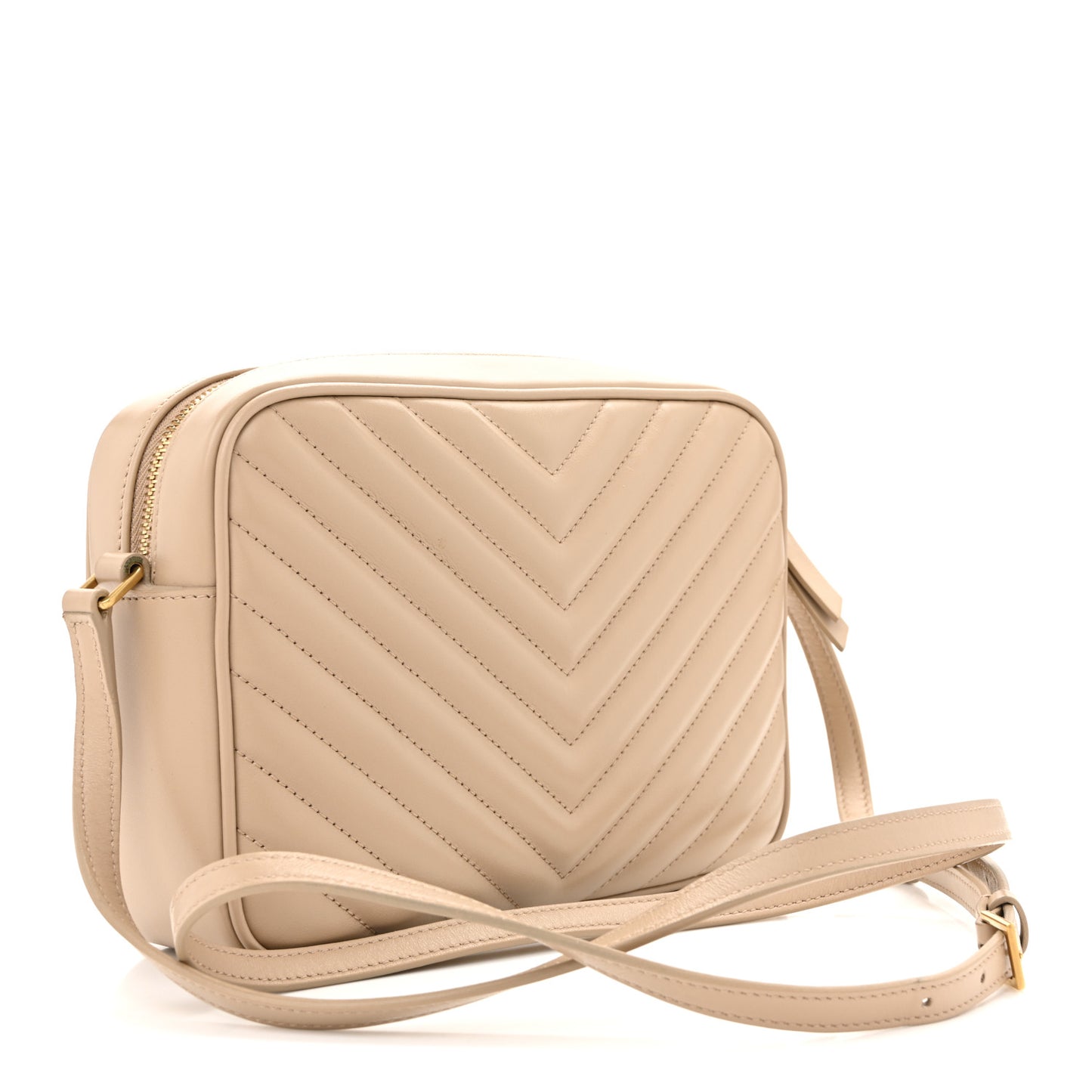 Calfskin Matelasse Monogram Lou Camera Bag Dark Beige