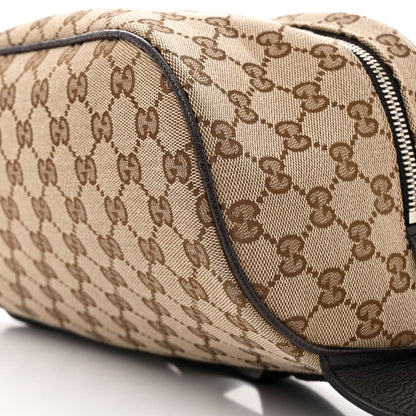 Gucci Monogram Dollar Calfskin Waist Pouch Beige Ebony Testa di Moro Marrone Scuro 10 of 10
