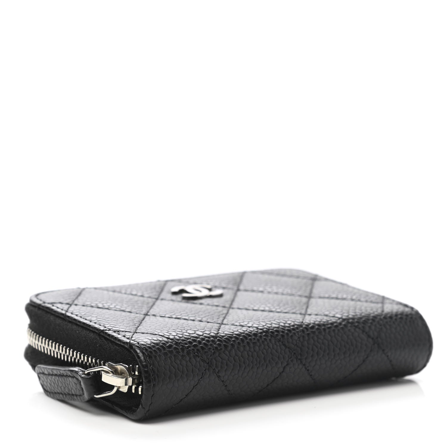 Chanel Caviar Quilted Zip Coin Purse Black 4 of 8