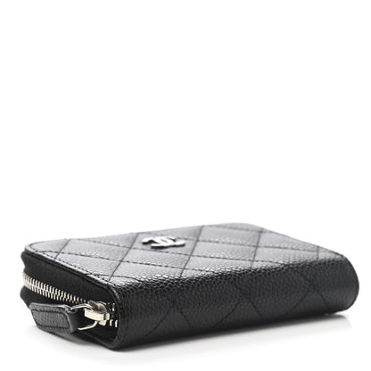 Chanel Caviar Quilted Zip Coin Purse Black 4 of 8