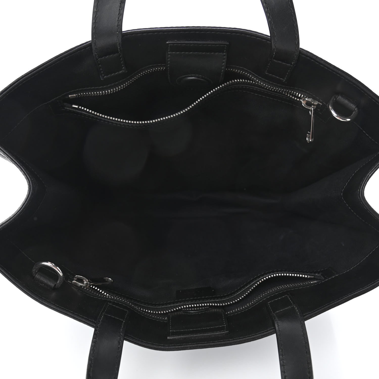 Gucci Soft GG Supreme Monogram Appia Calfskin Web Vertical Tote Black 4 of 4