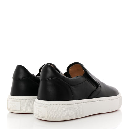 Christian Louboutin Calfskin Masteraltissima Flat Sneakers 37 Black 4 of 11