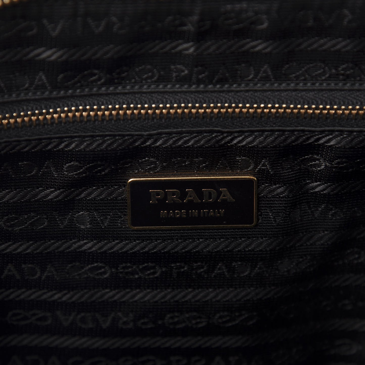 Tessuto Nylon Soft Calfskin Shoulder Bag Black