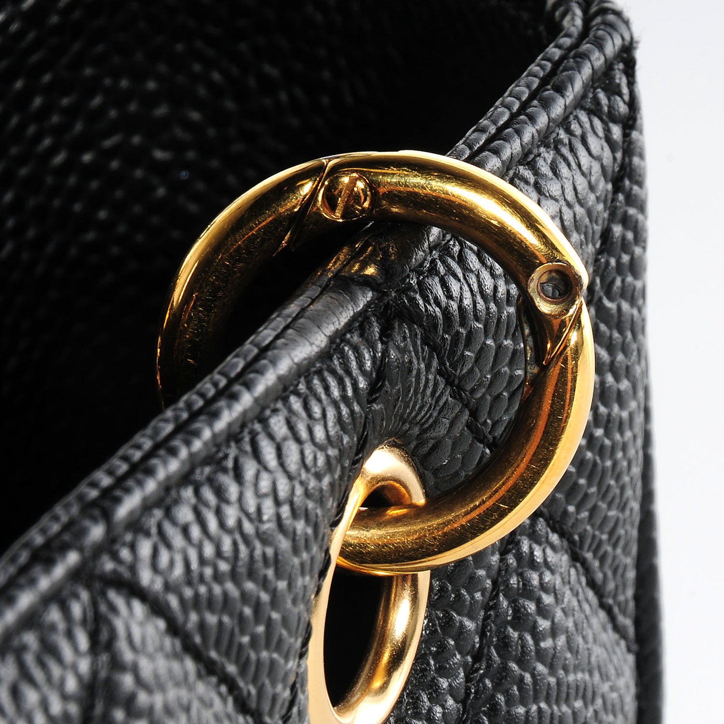 Caviar Petit Shopping Tote PST Black