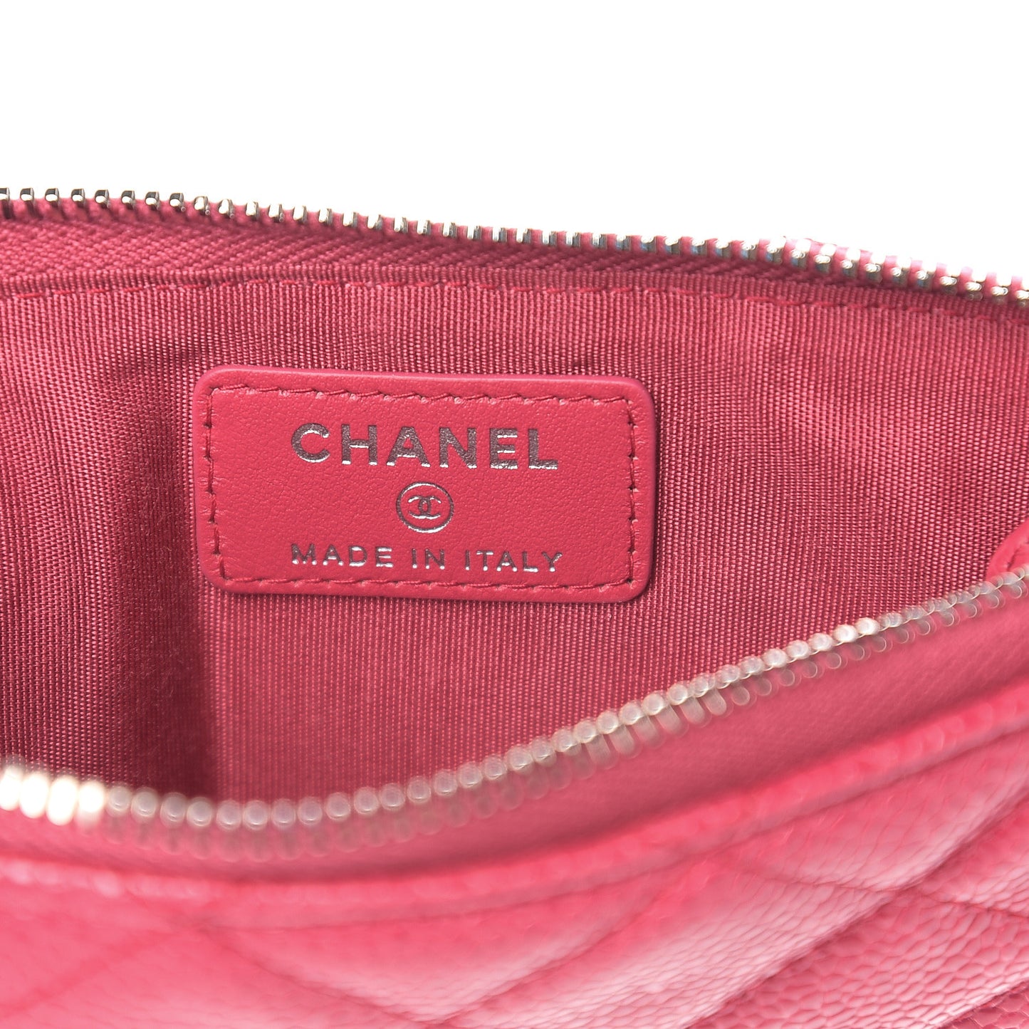 Caviar Quilted Classic Flat Wallet Pouch Pink
