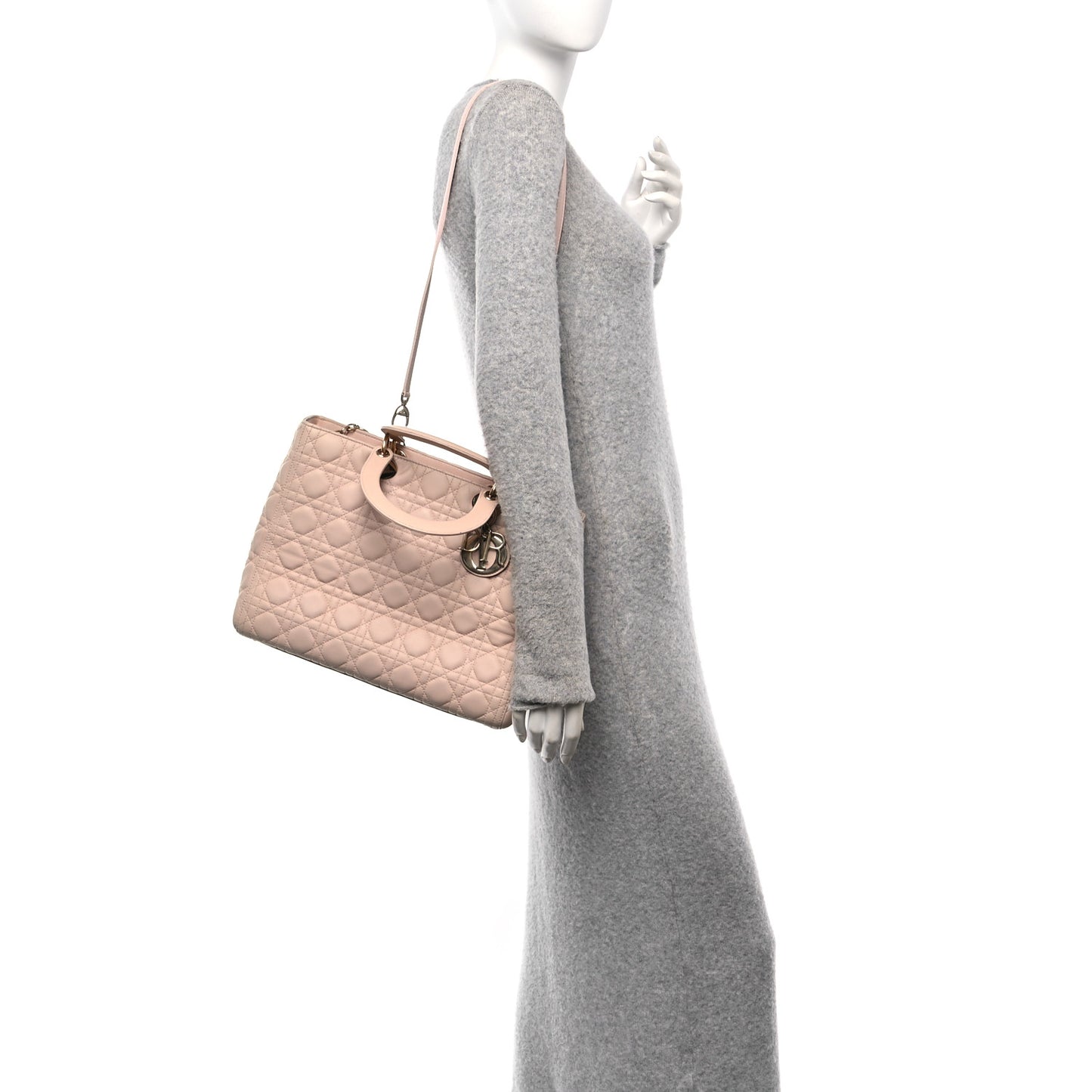 Lambskin Cannage Large Lady Dior Fard