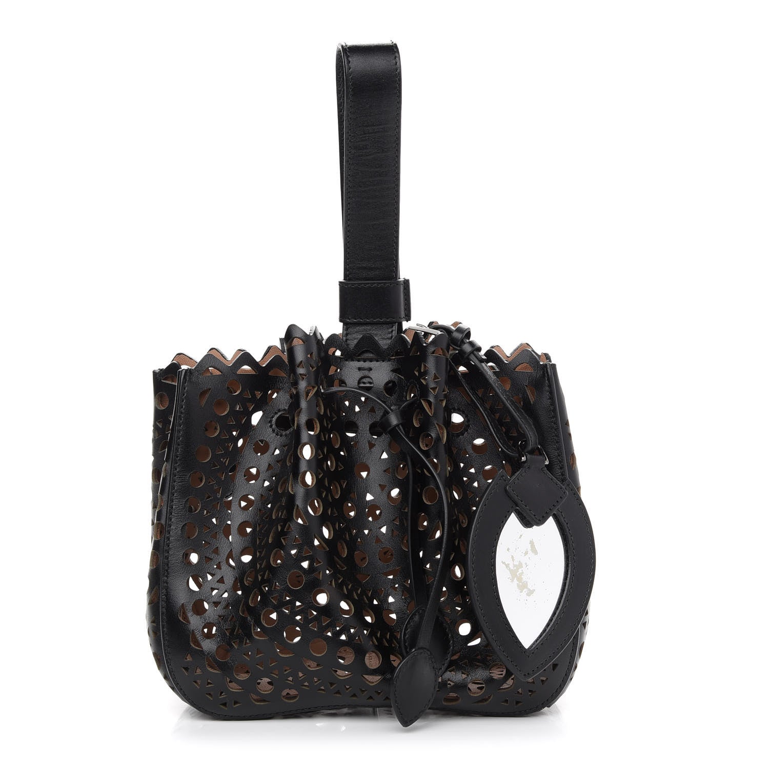 Alaia Lux Calfskin Vienne Rose-Marie 19 Bag Black 1 of 8