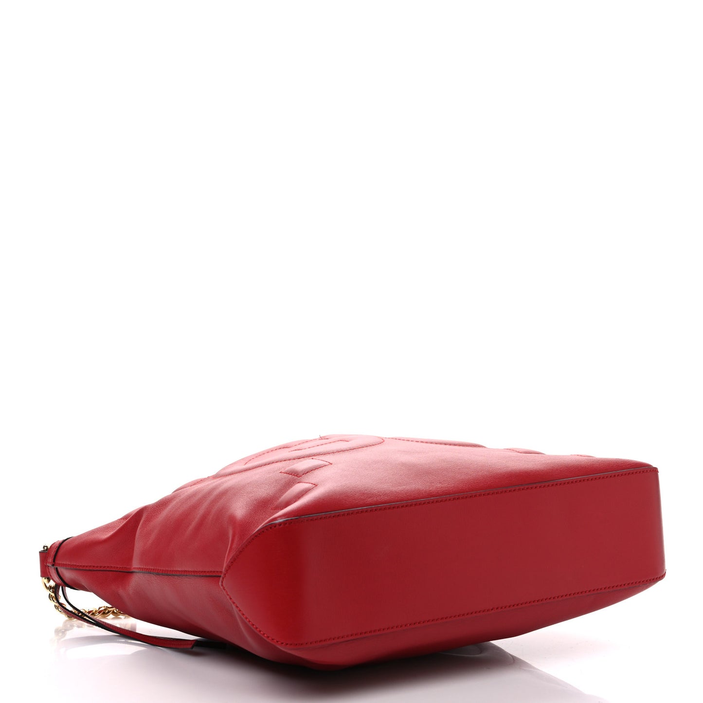 Apollo Calfskin GG Dadini Embroidered Chain Hobo Hibiscus Red