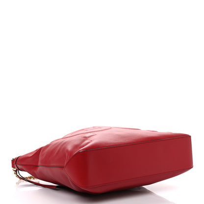 Gucci Apollo Calfskin GG Dadini Embroidered Chain Hobo Hibiscus Red 4 of 10