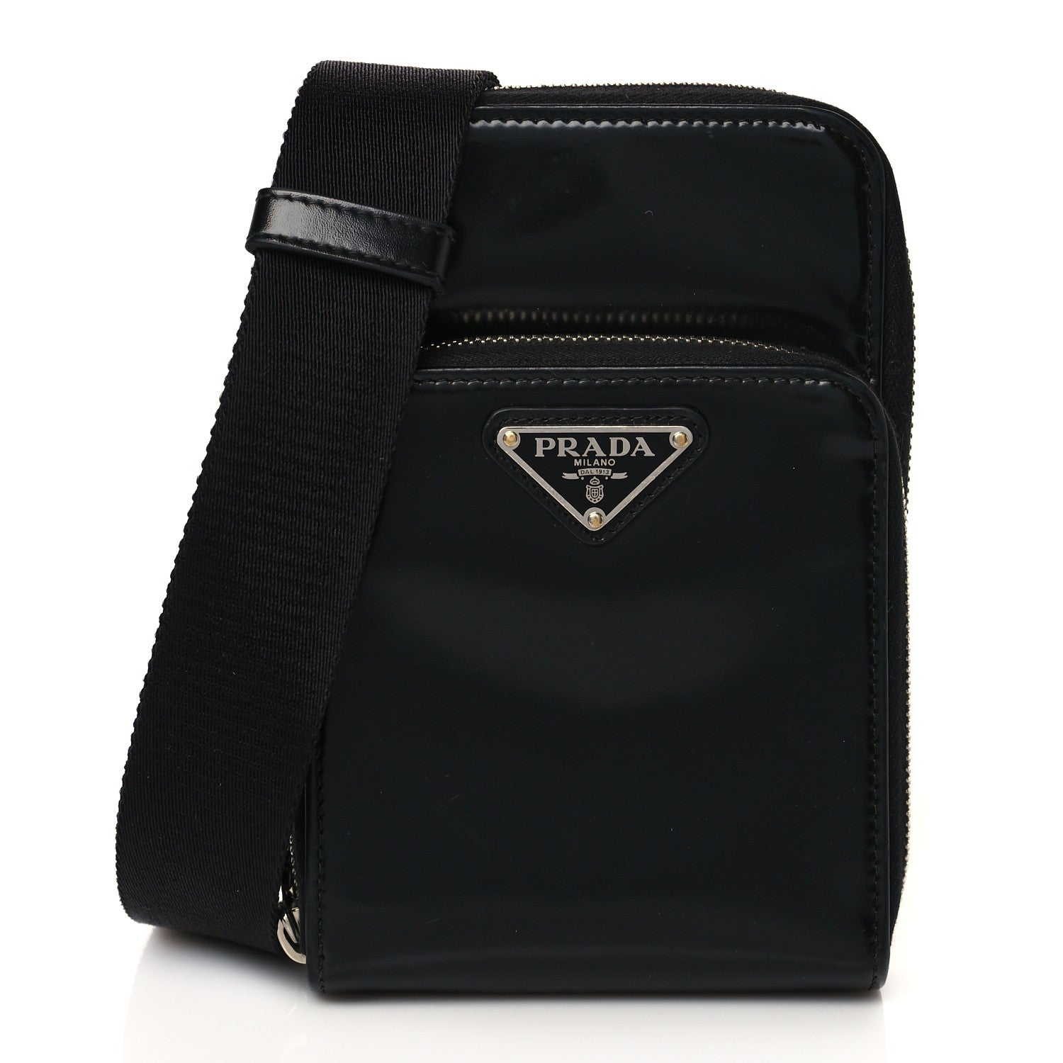 Prada Spazzolato Smartphone Case Crossbody Black 1 of 9
