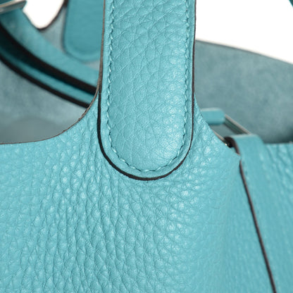 Hermes Taurillon Clemence Picotin Lock 18 PM Bleu Saint Cyr 14 of 16