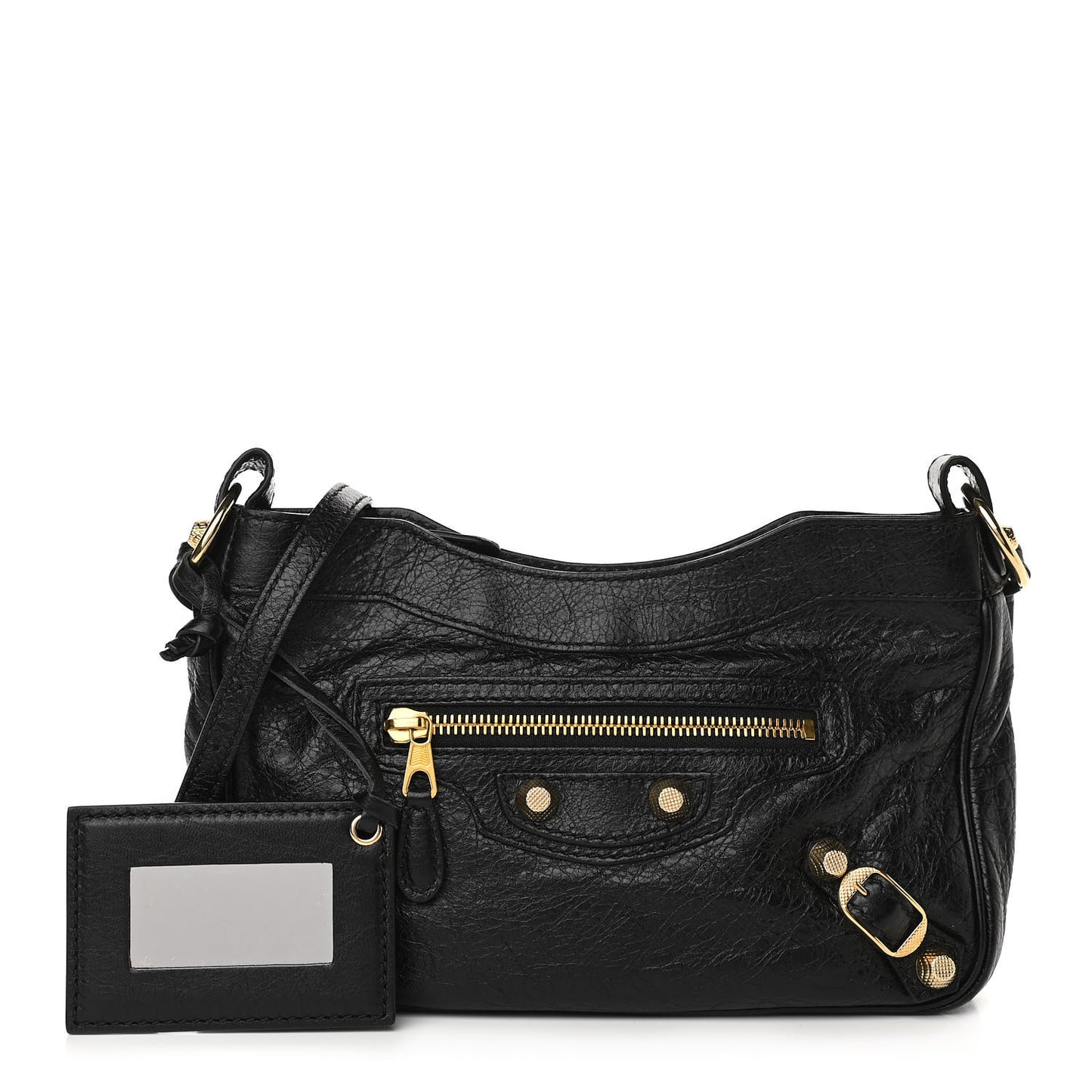 Agneau Giant 12 Gold Hardware Hip Black