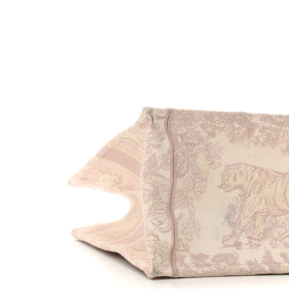 Christian Dior Canvas Toile De Jouy Embroidered Medium Book Tote Pink 8 of 9