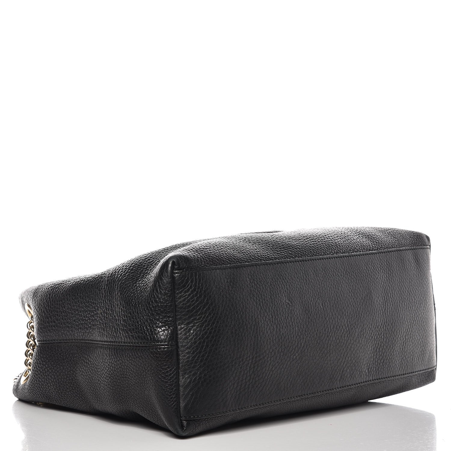 Gucci Pebbled Calfskin Medium Soho Chain Shoulder Bag Black 4 of 9