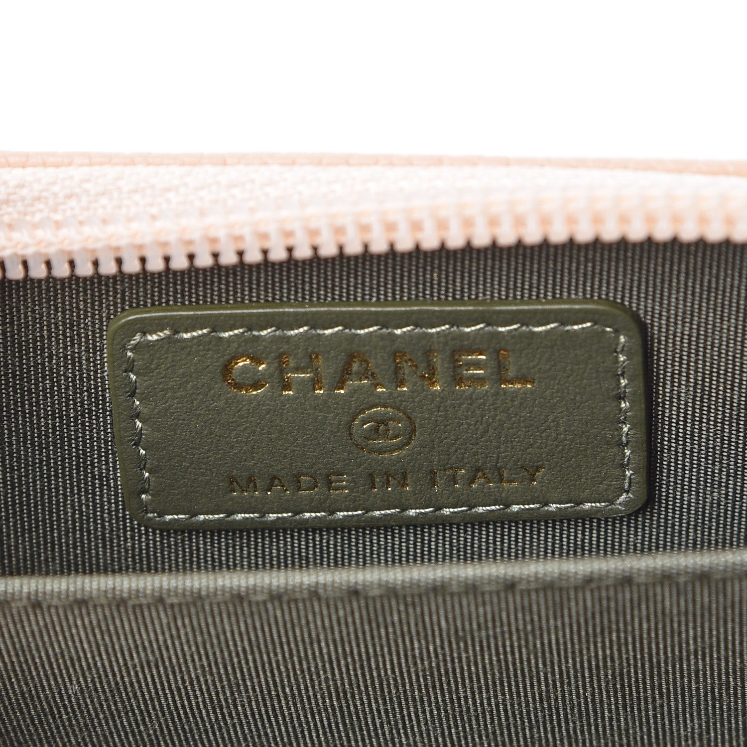 Chanel Caviar Quilted Boy Zip Around Coin Purse Wallet Beige 6 of 9