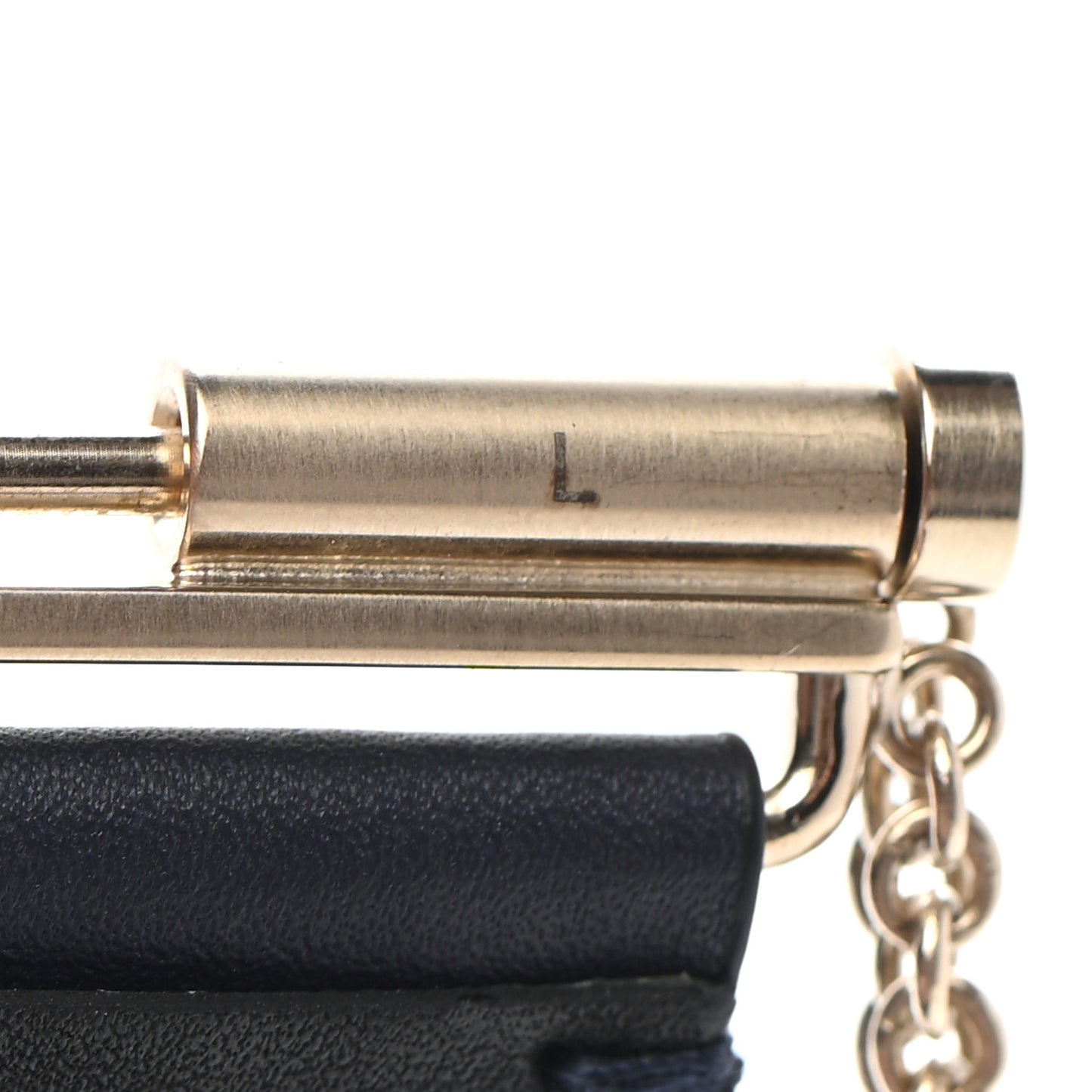 Calfskin CC Wide Cuff L Navy