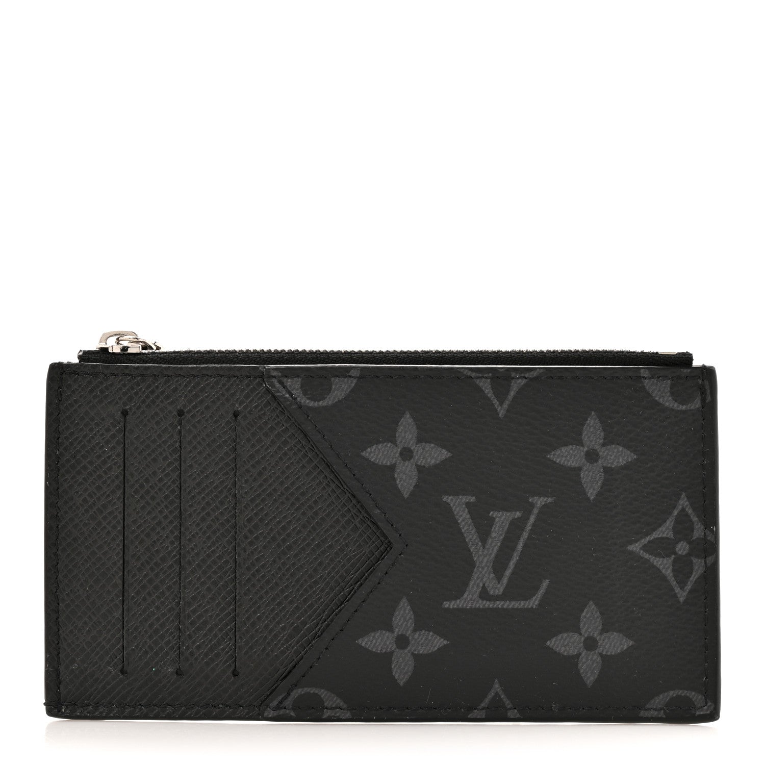 Louis Vuitton Monogram Eclipse Taiga Coin Card Holder 1 of 10