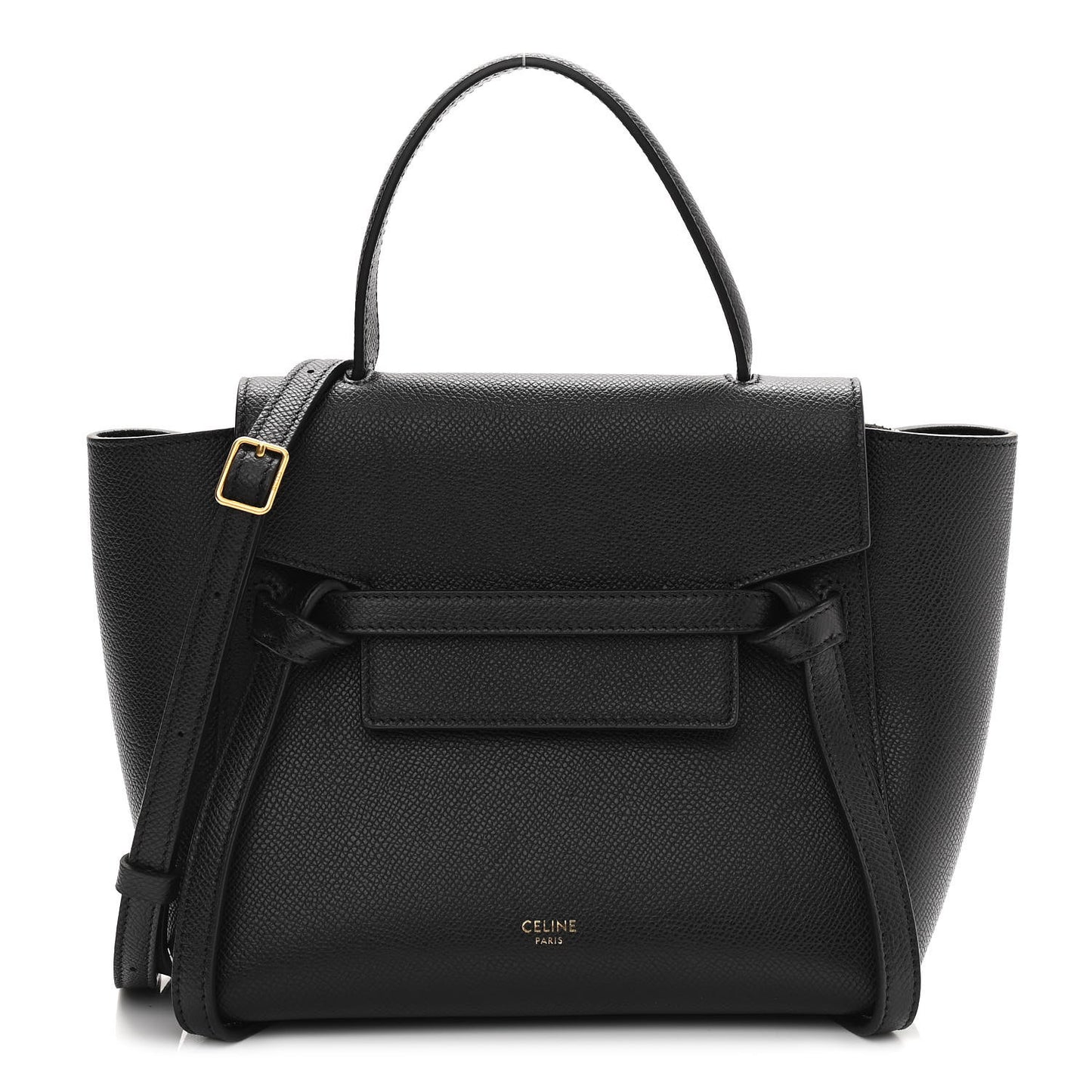 Grained Calfskin Nano Belt Bag Black