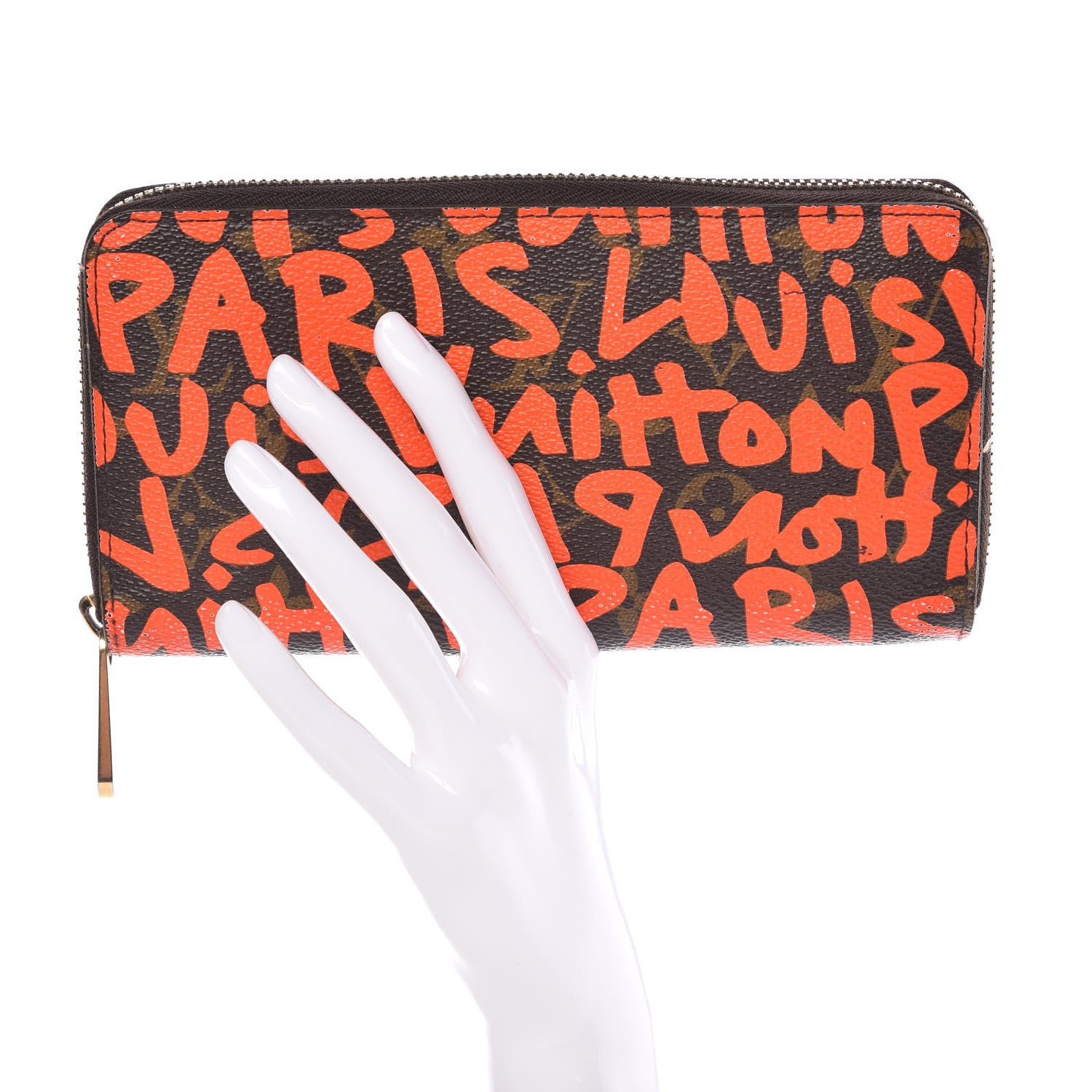Louis Vuitton Monogram Graffiti Zippy Wallet Orange 2 of 9