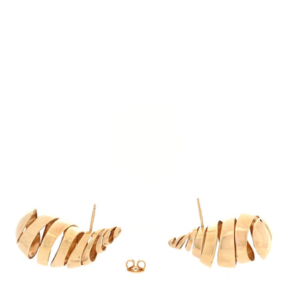 Bottega Veneta Sterling Silver Spiral Earrings Gold 3 of 4