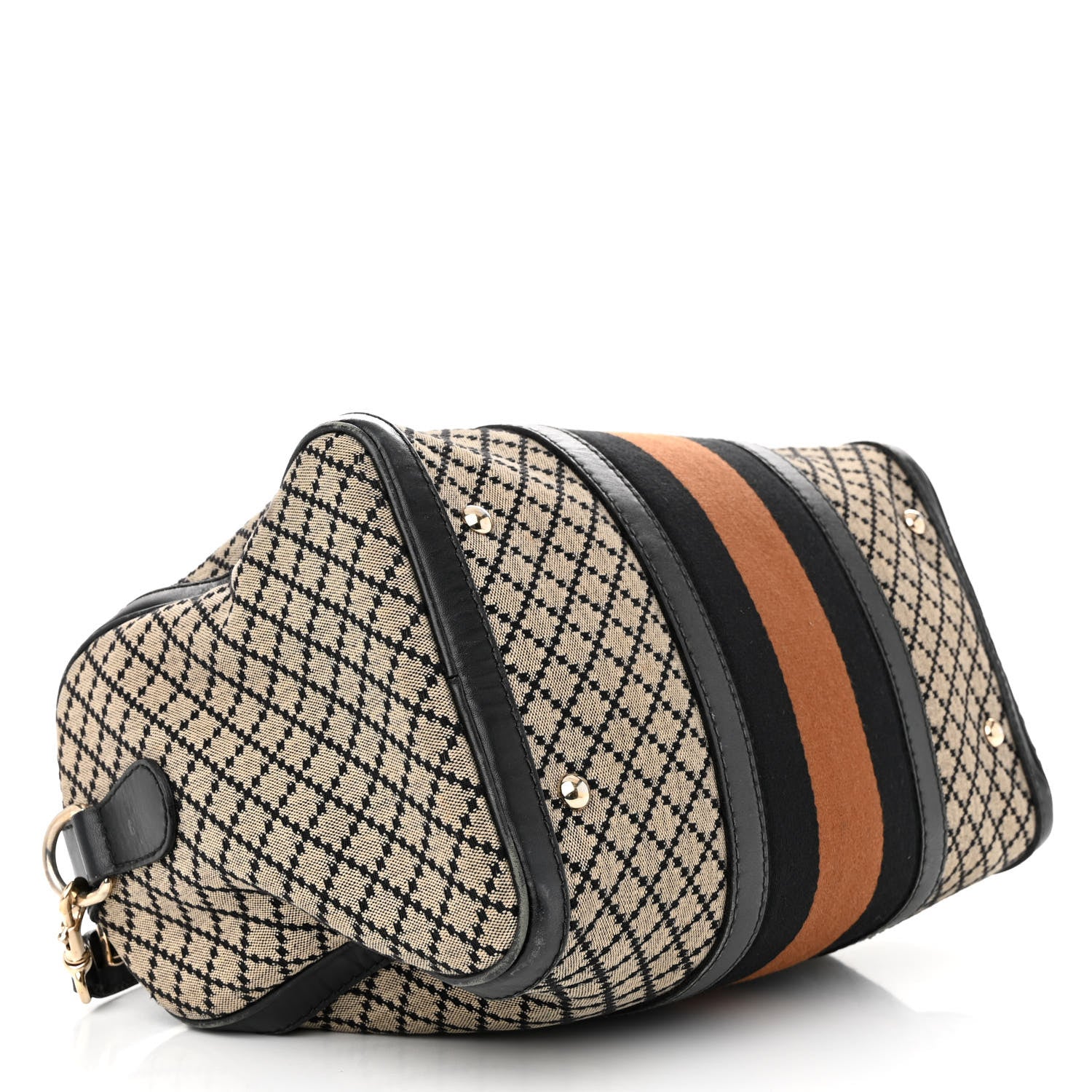 Gucci Diamante Vintage Web Medium Boston Black 4 of 29