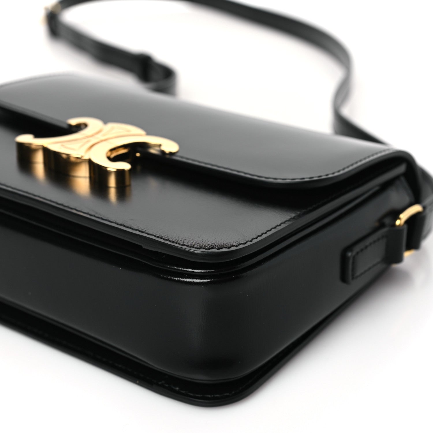 Celine Shiny Calfskin Teen Triomphe Black 8 of 8