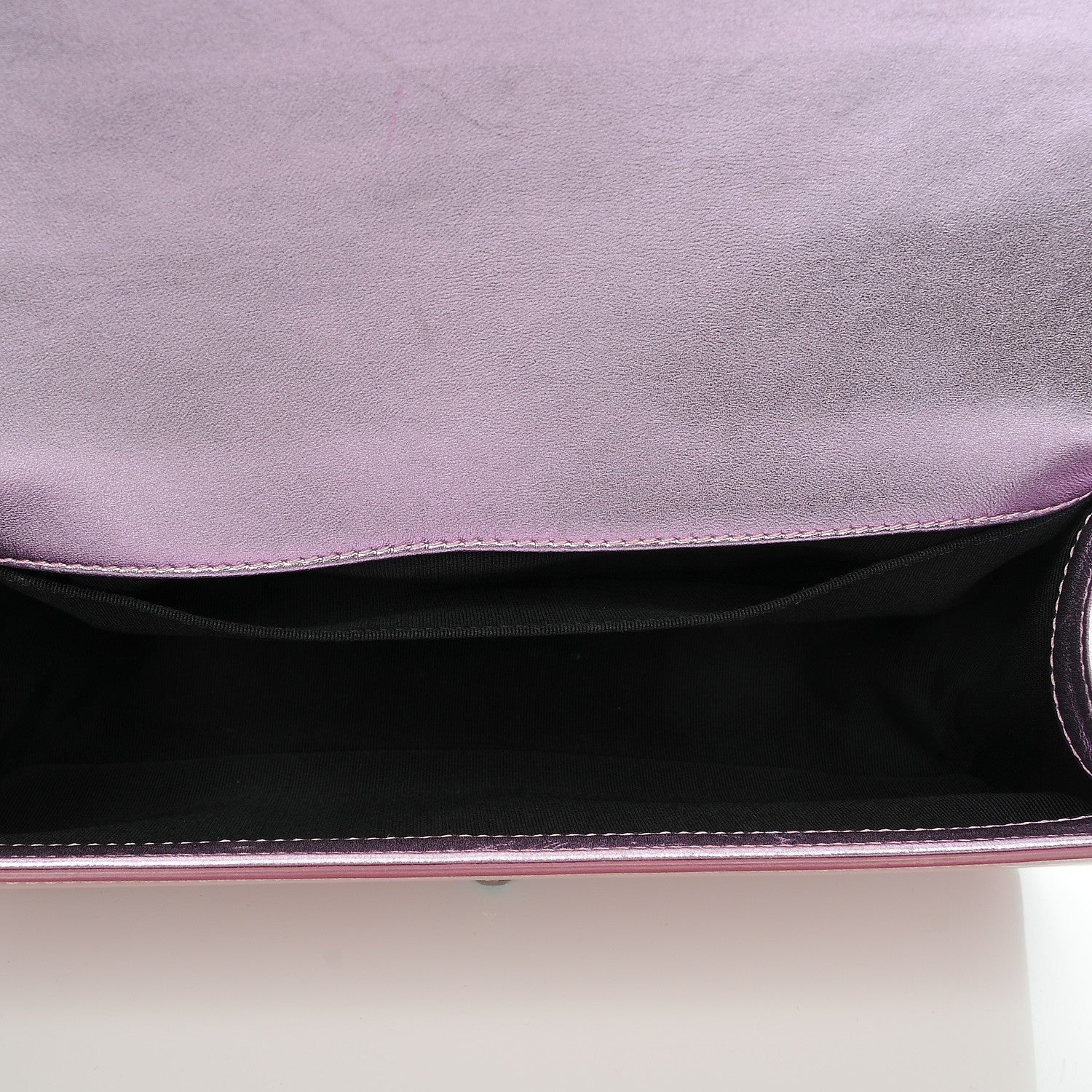 Chanel Metallic Patent Calfskin Quilted Medium Boy Flap Light Pink 5 of 7