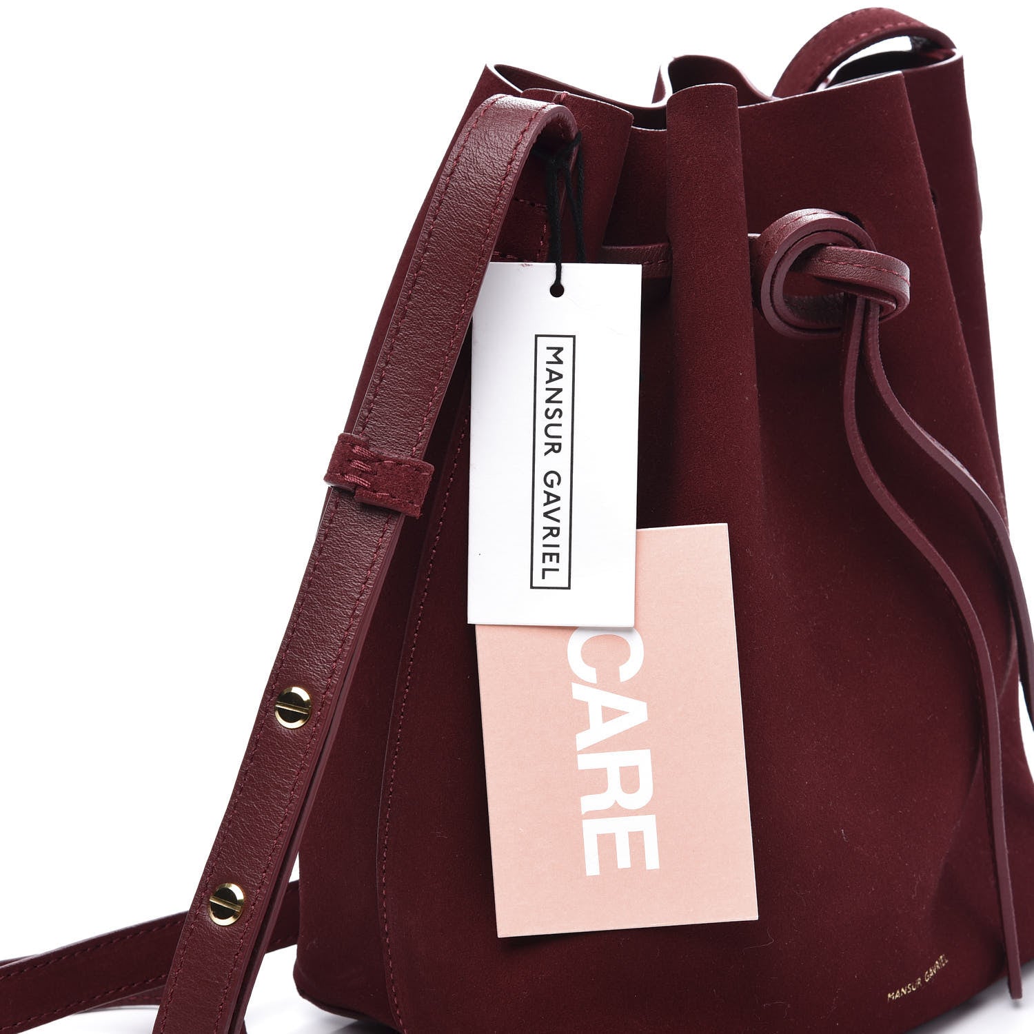 Mansur Gavriel Suede Mini Bucket Bag Rococo 8 of 9