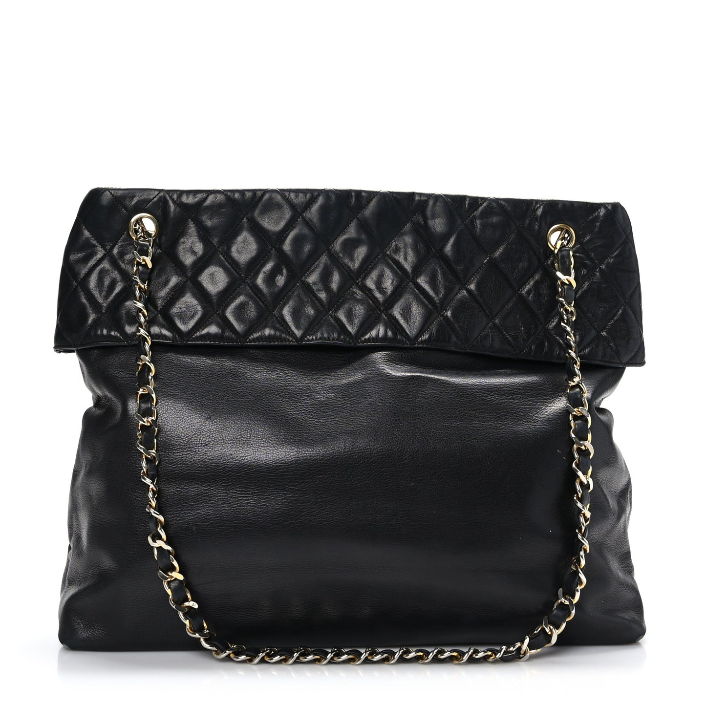 Lambskin Quilted Shoulder Bag Black