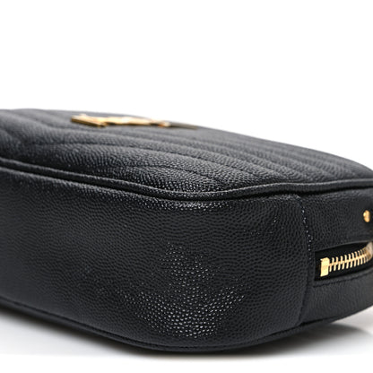 Saint Laurent Grain De Poudre Matelasse Monogram Mini Lou Camera Bag Black 10 of 10