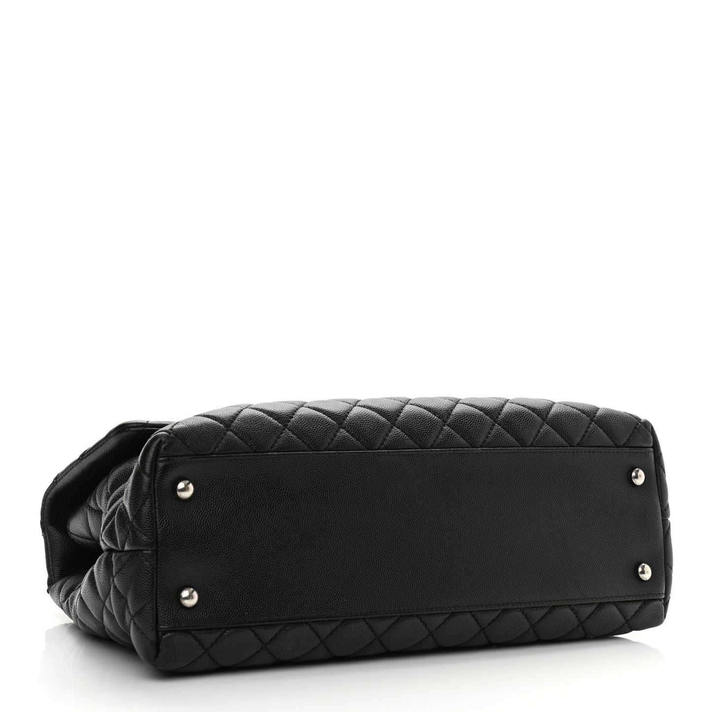 Caviar Quilted Medium Coco Handle Flap Black