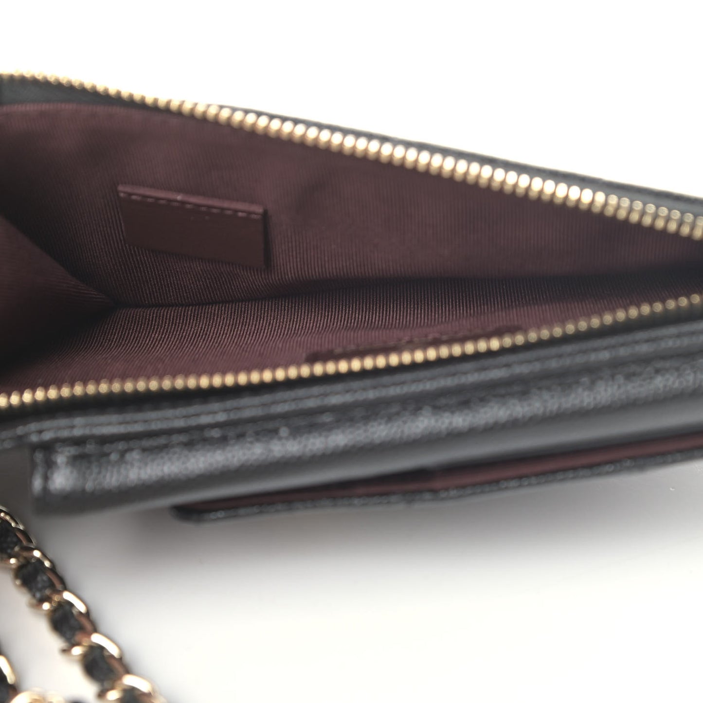 Caviar Quilted CC Phone Holder Black