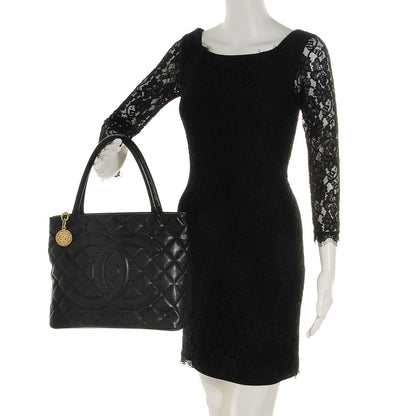 Chanel Caviar Medallion Tote Black 2 of 7