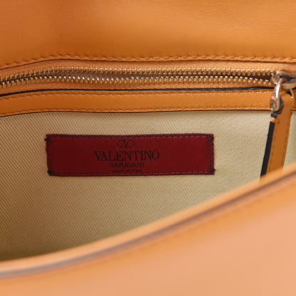 Valentino Garavani Vitello Small Glam Lock Rockstud Flap Mandarin Sorbet 6 of 10
